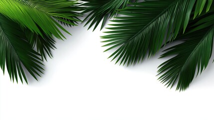 A vibrant and natural palm leaf frame—perfect for adding a touch of tropical elegance to any summer-themed design or invitation...