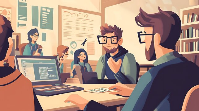 Team Brainstorming Office Meeting.