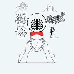 man's brain tensions and practically problems   - 1