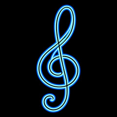 Obraz premium treble clef and notes