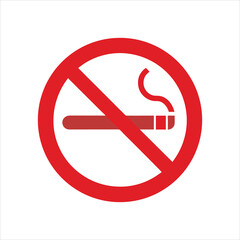 Obraz premium Minimal No Smoking Icon Chipart Vector Design