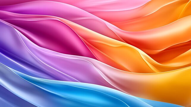 Colorful Abstract Fabric Waves.