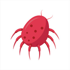 Zoomed Dust Mite Illustration Scientific Vector