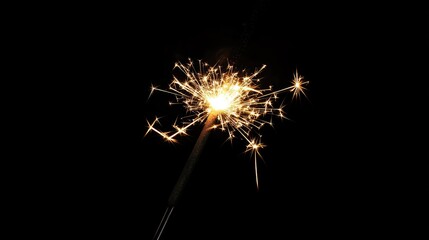 Obraz premium Black background with sparkler