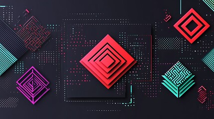 Abstract Geometric Dark Design. (2)
