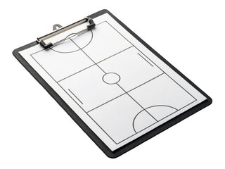 Clipboard with field art isolated on transparent background