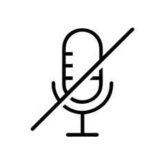 Muted audio device shown with a line through it indicating no sound is being transmitted currently