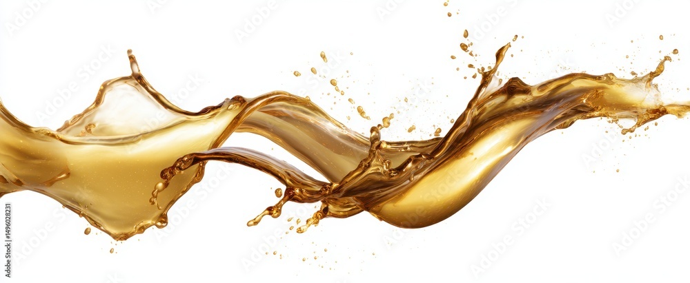 Poster the mesmerizing splash of golden liquid creates a dynamic visual effect.