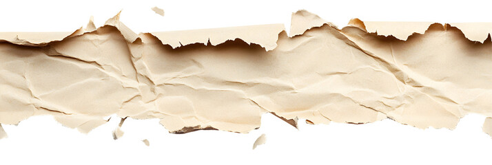 Horizontal Torn Wrinkled Paper Edge with Texture