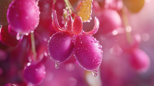Concept of Nature: Magenta Kacang Ucu Flowers