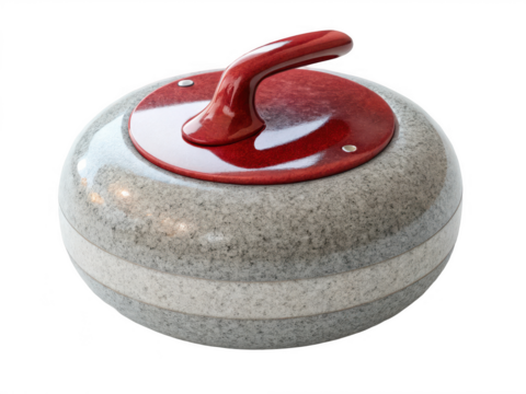 A curling stone object isolated on transparent background