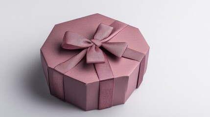 Obraz premium Hexagonal gift box isolated on white background
