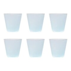Six Light Blue Plastic Cups, Party Supplies