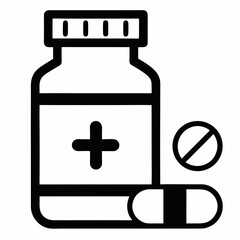 Fototapeta premium medicine bottle and pills