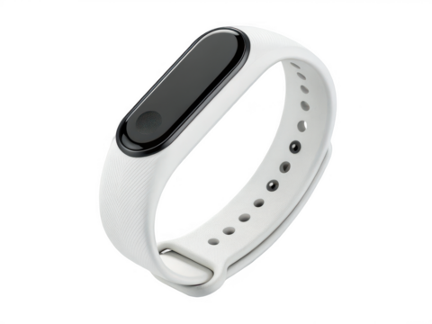 White fitness tracker device isolated on transparent background - Powered by Adobe