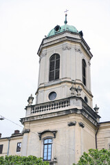 picturesque view of the old church in the center of Lviv