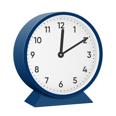 It is ten minutes past twelve, 10 past 12, 12 10, 00 10, 12 10 am, 12 10 pm, 50 minutes to 1 oclock. Realistic 3d illustration dark blue table clock png transparent