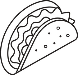 Taco icon on vector illustration 