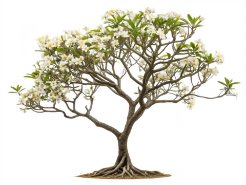 Flowering tree isolated art isolated on transparent background