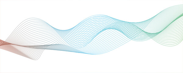 Abstract gradient grey wavy flowing dynamic smooth curve lines background. Digital future technology concept. Abstract wave line for brochure, flyer, banner, template, wallpaper background with wave.