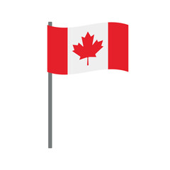 Vector flat Canada flag isolated on white background
