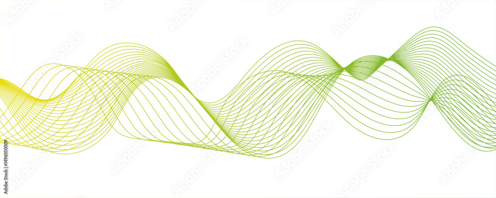 Poster abstract wave lines on white background. business background lines wave.colorful lemon glowing frequ