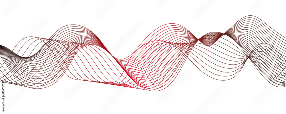 Poster abstract wave lines on white background. business background lines wave.colorful glowing frequency s
