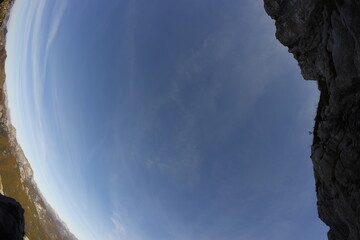 Accursed mountains in autumn, wide angle lens