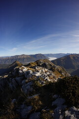Fototapeta premium Accursed mountains in autumn, wide angle lens