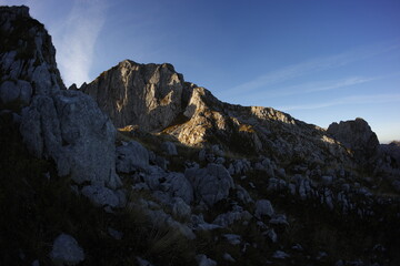 Sunriser on the ridge Accursed mountains