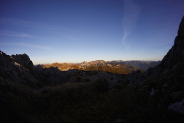 Sunriser on the ridge Accursed mountains