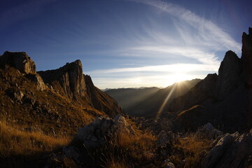 Sunriser on the ridge Accursed mountains