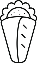 Kebab outline  icon vector illustration