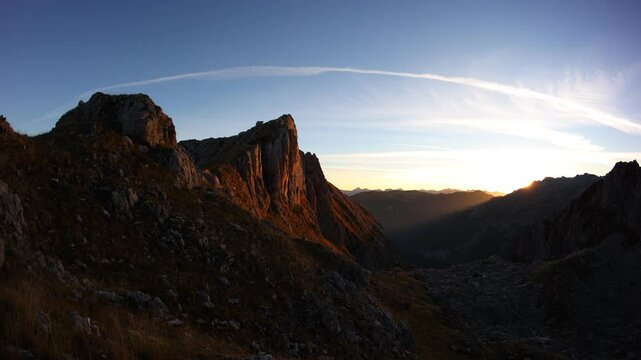 Sunriser on the ridge Accursed mountains