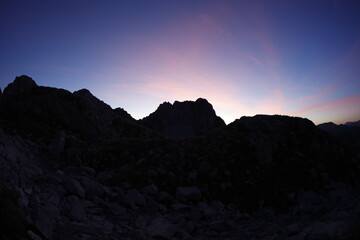 Sunset in Grebaje valley, Prokletije mountains