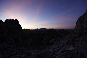 Sunset in Grebaje valley, Prokletije mountains