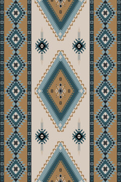 Vector Boho Navajo Tribal and Native American seamless pattern  geometric ethnic SouthWestern decor style  geometric ornament Aztec ornament pattern  for home decoration, textile and fashion