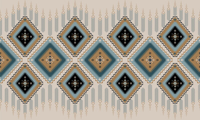 Vector Boho Navajo Tribal and Native American seamless pattern  geometric ethnic SouthWestern decor style  geometric ornament Aztec ornament pattern  for home decoration, textile and fashion