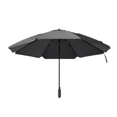 Contemporary Travel Beach Umbrella with a Sleek Fold Isolated on Transparent Background
