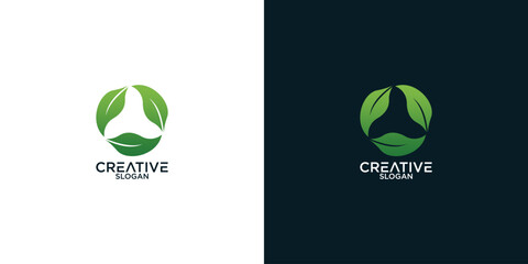 leaf logo design vector