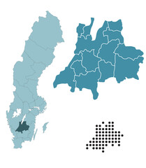 Set maps of Jönköping County