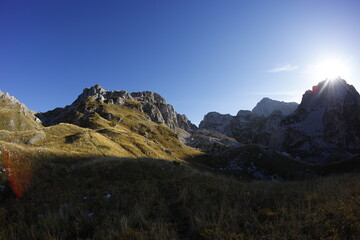 Grebaje valley, Accursed mountains in fall