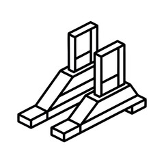 Minimal Starting Blocks Outline Vector Design