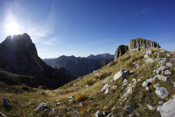 Obraz premium Accursed mountains in autumn, Montenegro
