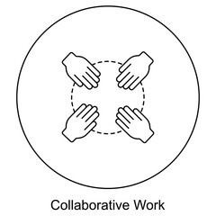 Collaborative Work icon, Stronger Together Unlocking the Power of Collaborative Work, Team Synergy Driving Success Through Collaboration