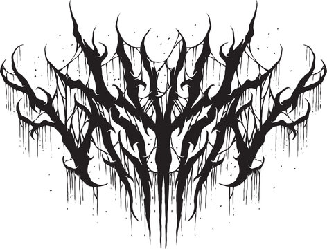 Editable dark tribal tattoo, suitable for printing on any media and as editing material