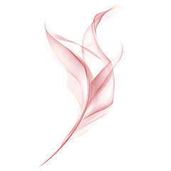 Artistic Arrow with Expressive Curves in Dusty Rose Isolated on Transparent Background
