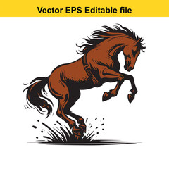 Bronco Buster Blaze: Retro Rodeo Vector Art for Posters, Logos & Merchandise