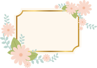 Vintage floral frame