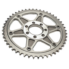 A metal sprocket detail isolated on transparent background